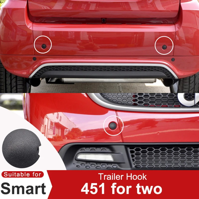 For Smart 451 For two Car Bumper Tow Hook Cover Car Exterior Modification Accessories