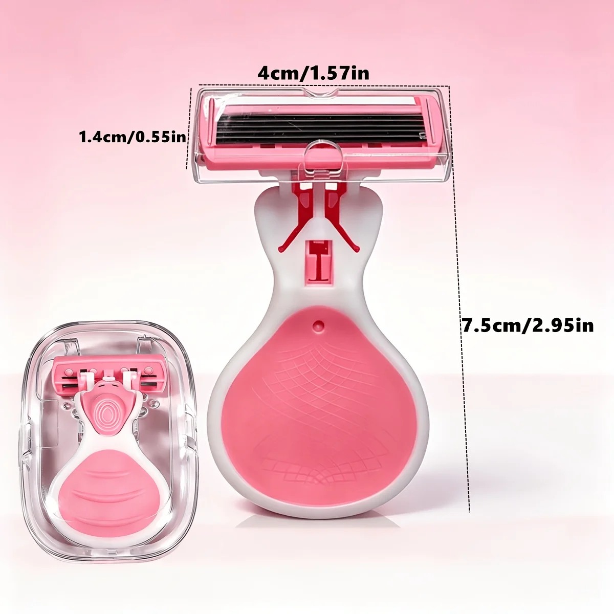 1Box Women Manual Body Hair Shaver Trimmer Portable Face Leg Hair Removal Tool Gentle Hair Removal for Sensitive Skin