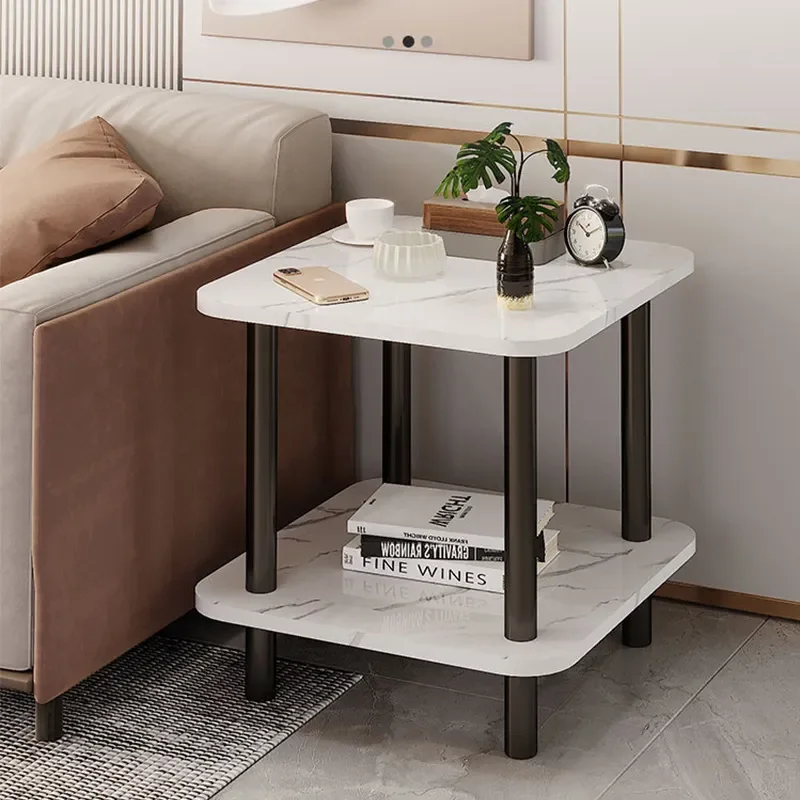 for Modern Sofa Side Table Small Coffee Table for Living Room Simple Bedside Shelf for Small Apartment Rental Side Cabinet