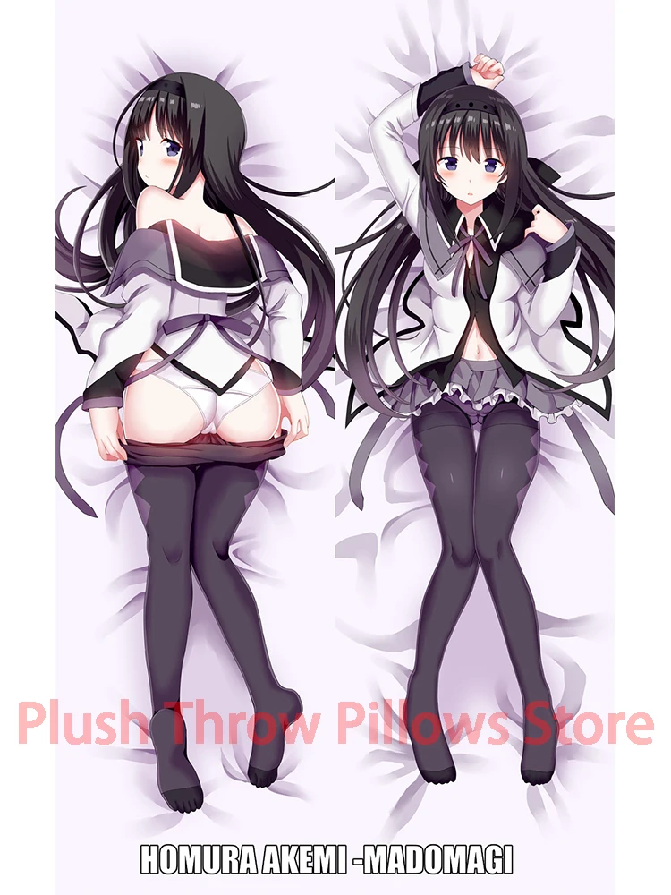 Dakimakura Anime Double-Sided Print Body Pillow Cover, Mafuyu Kirisu, Puella Magi Madoka Magica, Life-Size, Adult Pillowcase