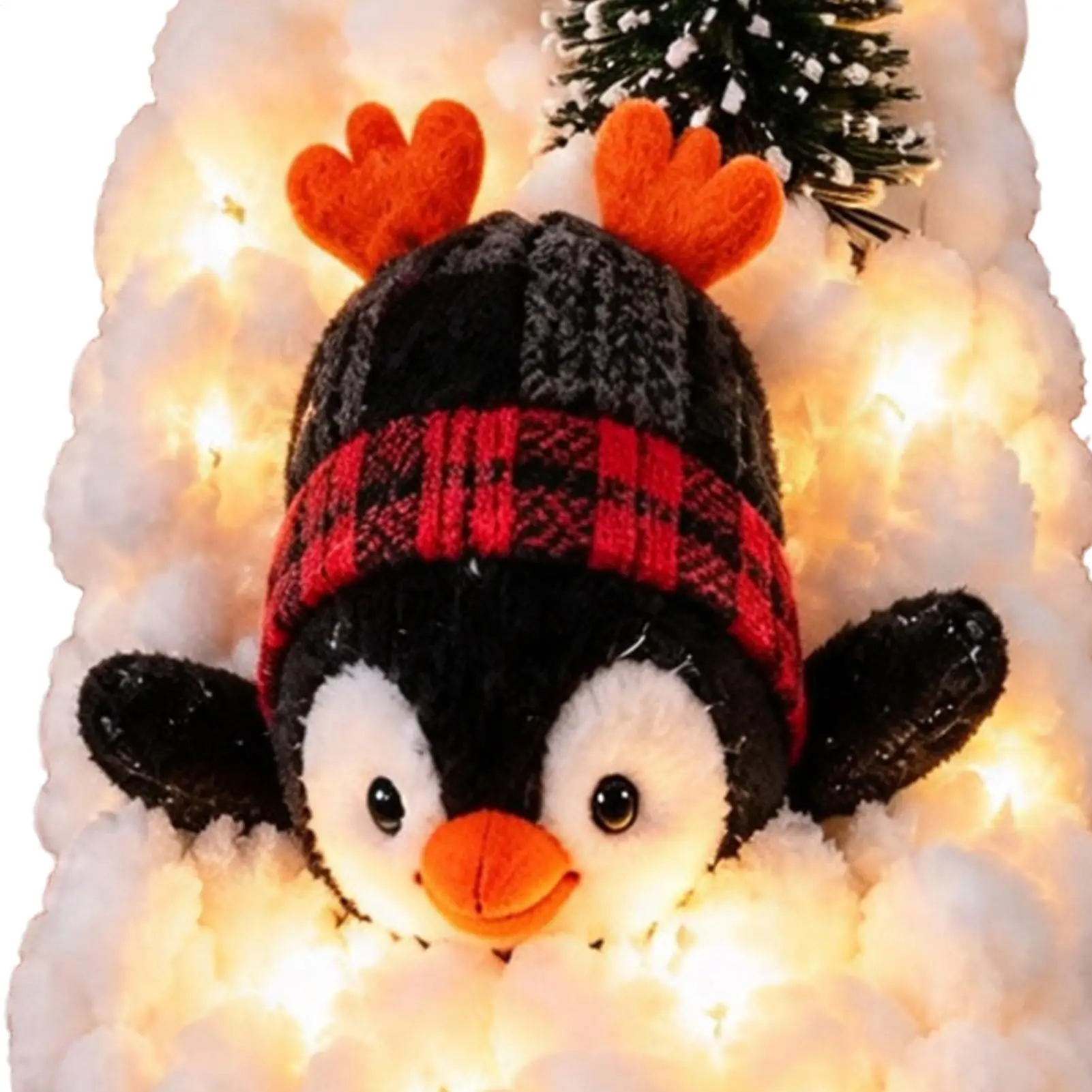 Christmas Staircase Decorations Christmas Banister LED Sliding Penguin Seasonal Stairs Banister Decoration For Apartment Indoor