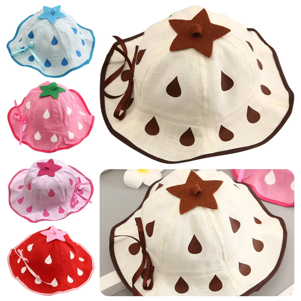

Cotton Fabric​​ Baby Hats Sun Shading ​​UV Protection​​ ​​Strawberry Bucket Hat ​​Lightweight​​ ​​Breathable​​ Baby Sun Hat