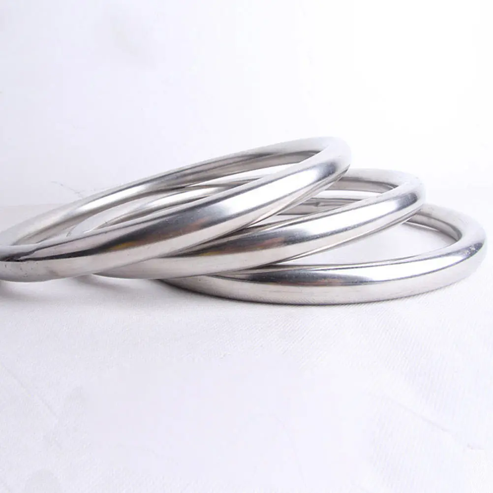 

1pc Stainless Ring 8 Inch Silver Heavy Duty Arm Strength Trainer For Home Park School Durable Fitness Training