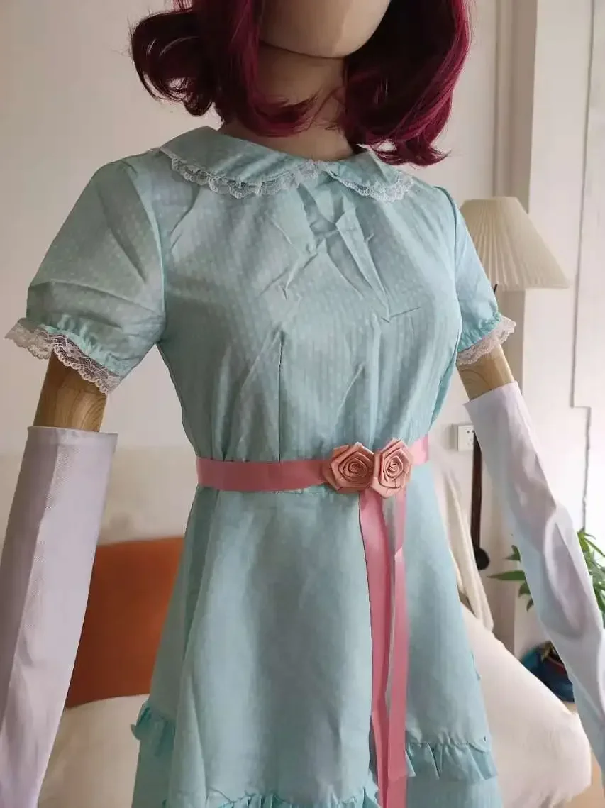 Robe Lolita Brillante à Manches Bouffantes pour Femme et Fille, Tenue d'Halloween, Jupe Bleue avec Nministériels d, Lisa, Louise Burns, Grady Twin