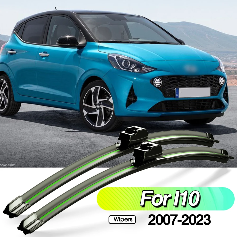 

For Hyundai I10 2007-2023 2pcs Front Windshield Wiper Blades Windscreen Window Accessories 2010 2011 2013 2014 2015 2017 2019