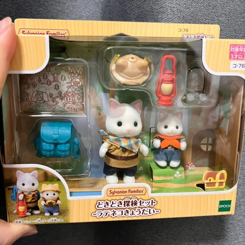 Sylvanian Families Action Figures Ternurines Anime Figure Latte Cat Family Mom Baby Figurine Birthday Gifts For Kids Toy