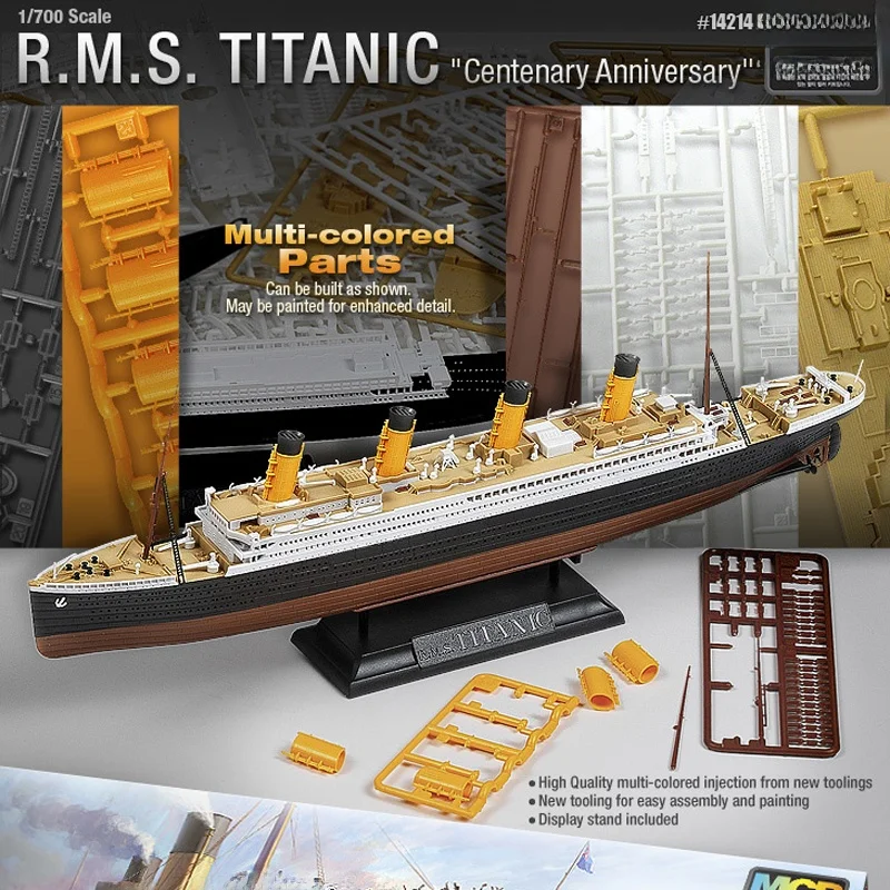 admire-1700-titanic-centenary-edition-14214-assembly-plastic-model-ship-educational-toy-collectible-puzzle-for-adults