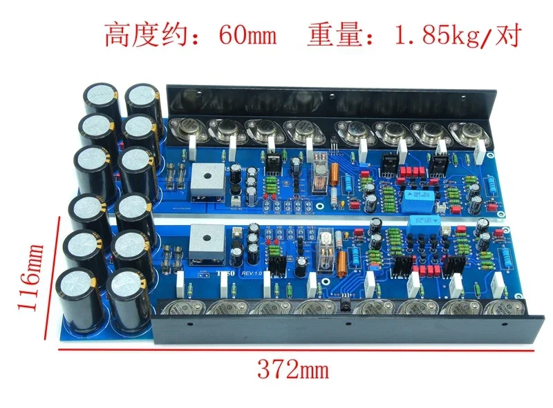 16 Gold Seal MJ15024 MJ15025 Tube 400W*2 HiFi Fever Class AB Audio Amplifier Board With Pre-rectifier Amplification