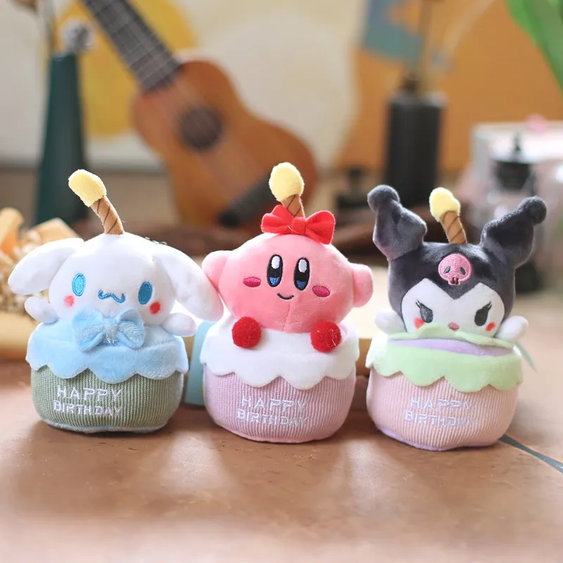 Kawaii Cartoon Anime Kuromi Cinnamonroll Kirby Decor Birthday Candle Comic Toy Doll Model Ornament Accessories Children's Gift