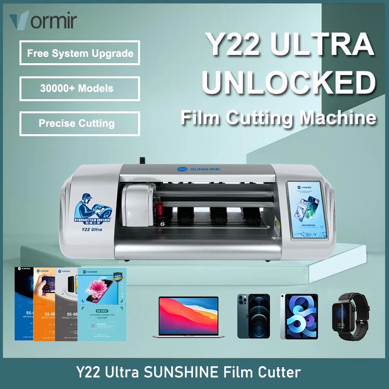 SUNSHINE Screen Protector Cutting Machine Y22 Ultra Unlock Film Machine Hydrogel Movies Cutter