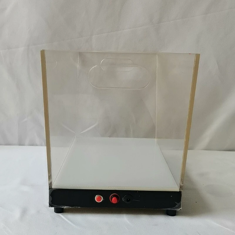 Rechargeable LED Display Case with Lens Portable Dustproof Showcase for Store & Outdoor Live Streaming Mobile Exhibition Stand