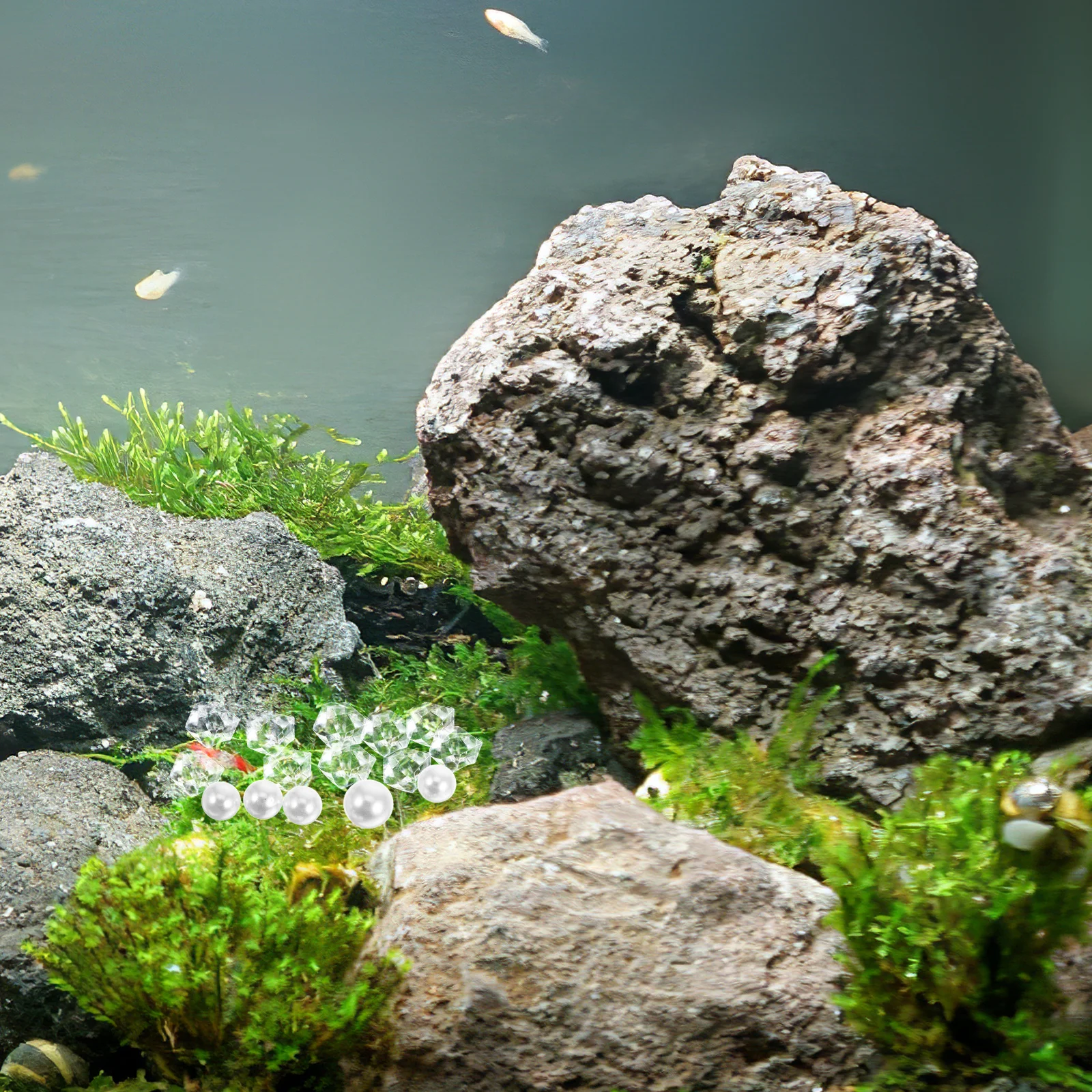 

1Pack Clear Pearl Quartz Crystal Stones Aquarium Gravel Decorative Substrate Betta Fish Tank Natural Fish Aquarium Rocks Small