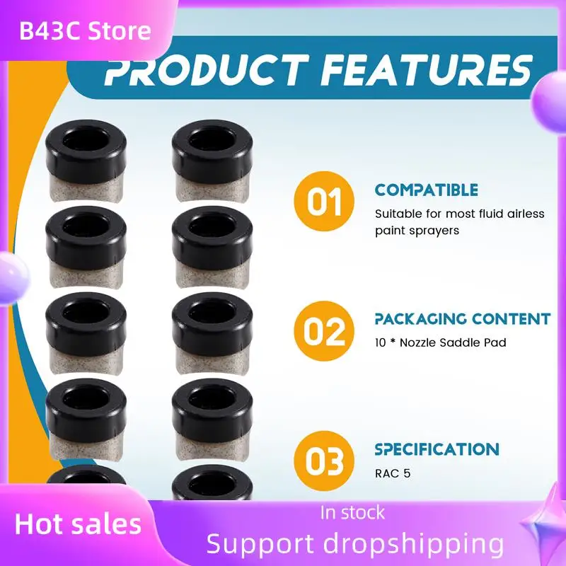 

B14C Nozzle Saddle Pads Nozzle Back Seat Paint Sprayer Seal End Washer Airless Nozzle Airless Spray Gun Nozzle Accessories RAC 5