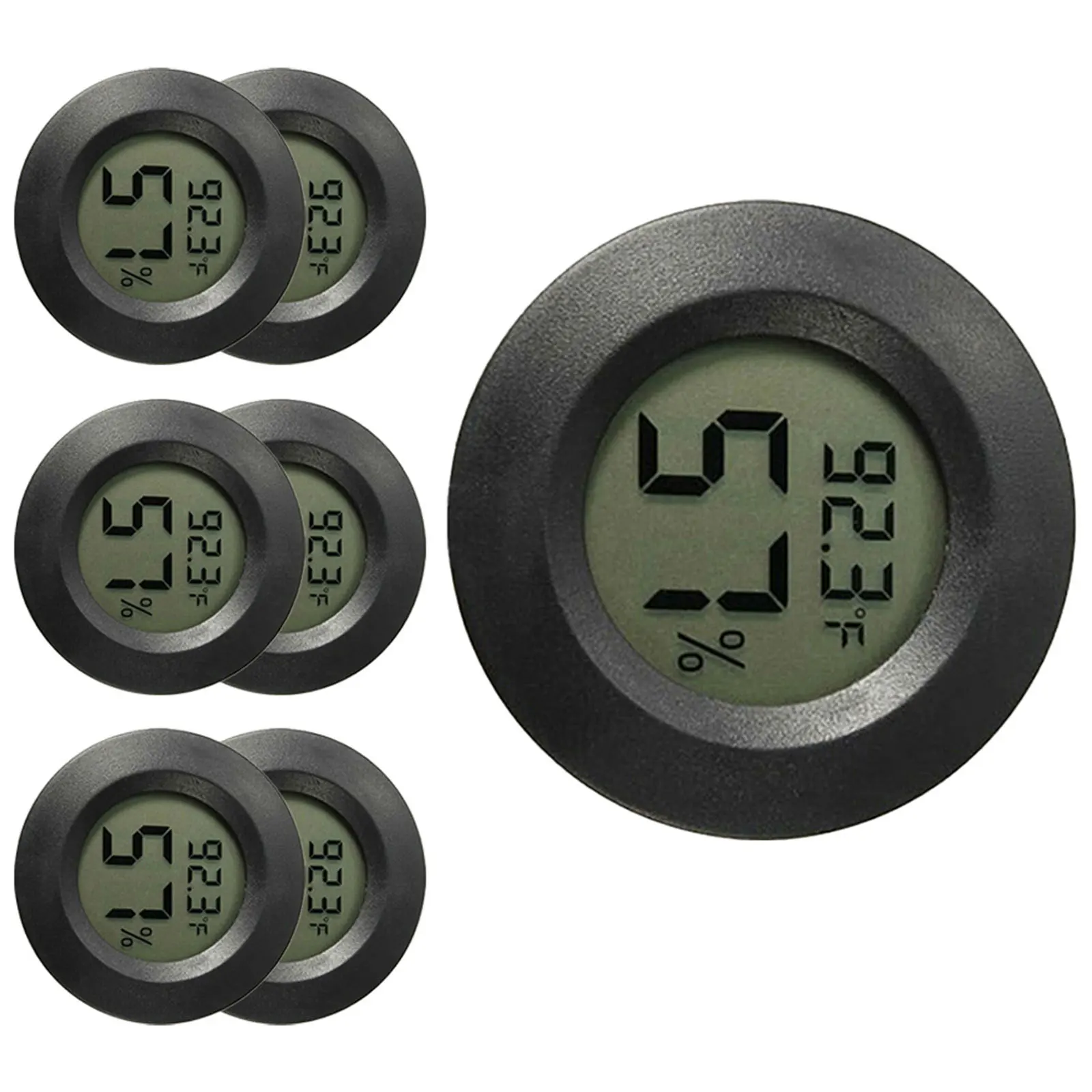 

7Pcs Mini Digital Thermometer Hygrometer Temperature and Humidity Gauge for Bearded Dragon Gecko Tortoise Habitat Accessories