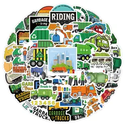 60Pcs Garbage Truck Stickers For Suitcase Skateboard Laptop Luggage Phone Car Styling DIY Decal Pegatinas