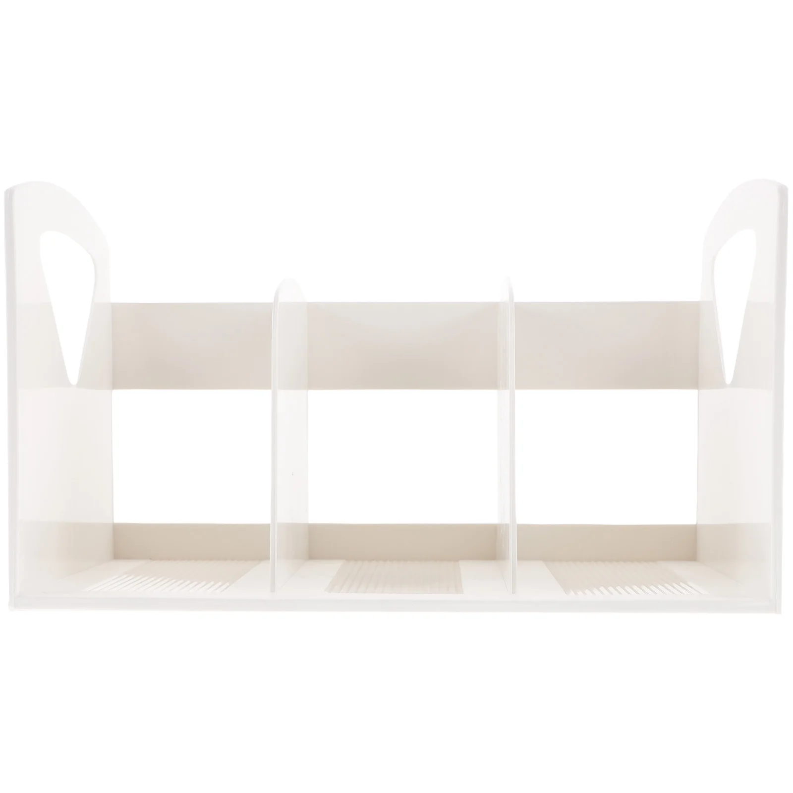 رف كتب أبيض محمول مبتكر، سعة كبيرة، سهل التخزين، قوي لا يتشوه، سطح أملس، منظم سطح مكتب مثالي للمدرسة