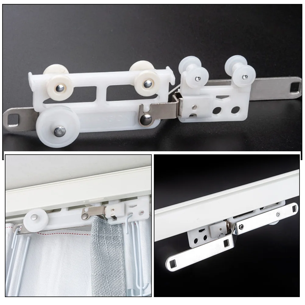 Pulley Crosser Curtain Rollers Walker Glider Wheel Track Rail Stainless Steel Drapery Window