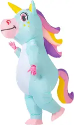 Spooktacular Creations Inflatable Costume Unicorn Full Body Unicorn Air Blow-up Deluxe Halloween Costume - Adult Size