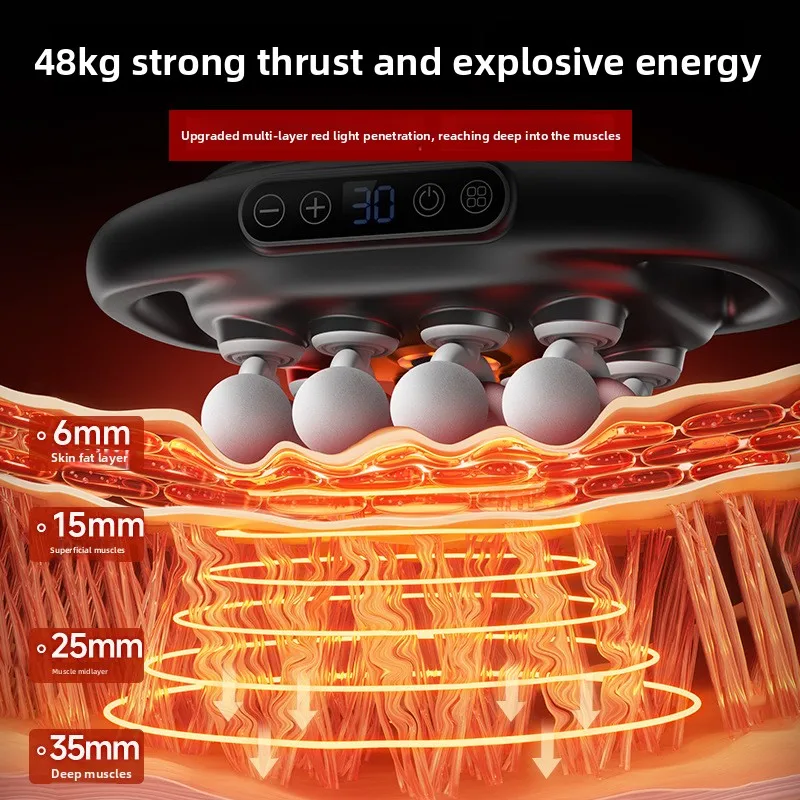 

Электрический массажный пистолет с 8 насадками, перкуссионный массаж глубоких тканей для расслабления мышц и снятия боли, портативный, с различными насадками