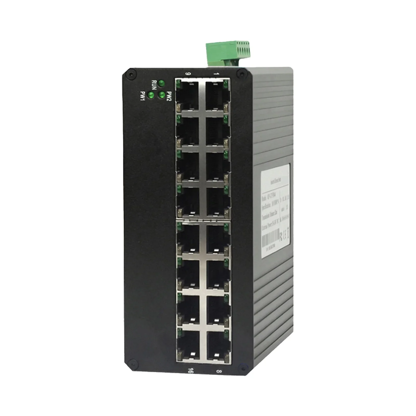 Unmanaged Industrial 16-Port 10/100TX Industrial Fast Ethernet Switch