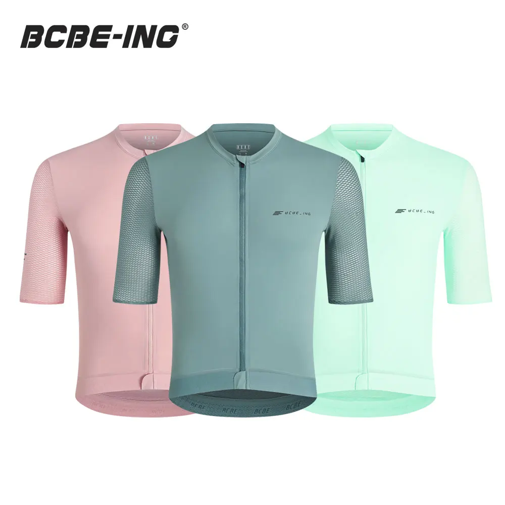 

BCBE-ING велосипедный трикотаж с коротким рукавом для мужчин и женщин, облегающий дышащий велосипедный трикотаж, легкие рубашки высшего качества для шоссейного велосипеда MTB