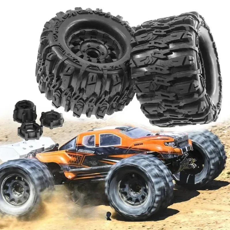 4PCS 1/8 Wheels Tires 170mm  Tyre Weel 17mm Hex Hub Rubber Sponge for 1/8 RC Car Monster Truck Buggy