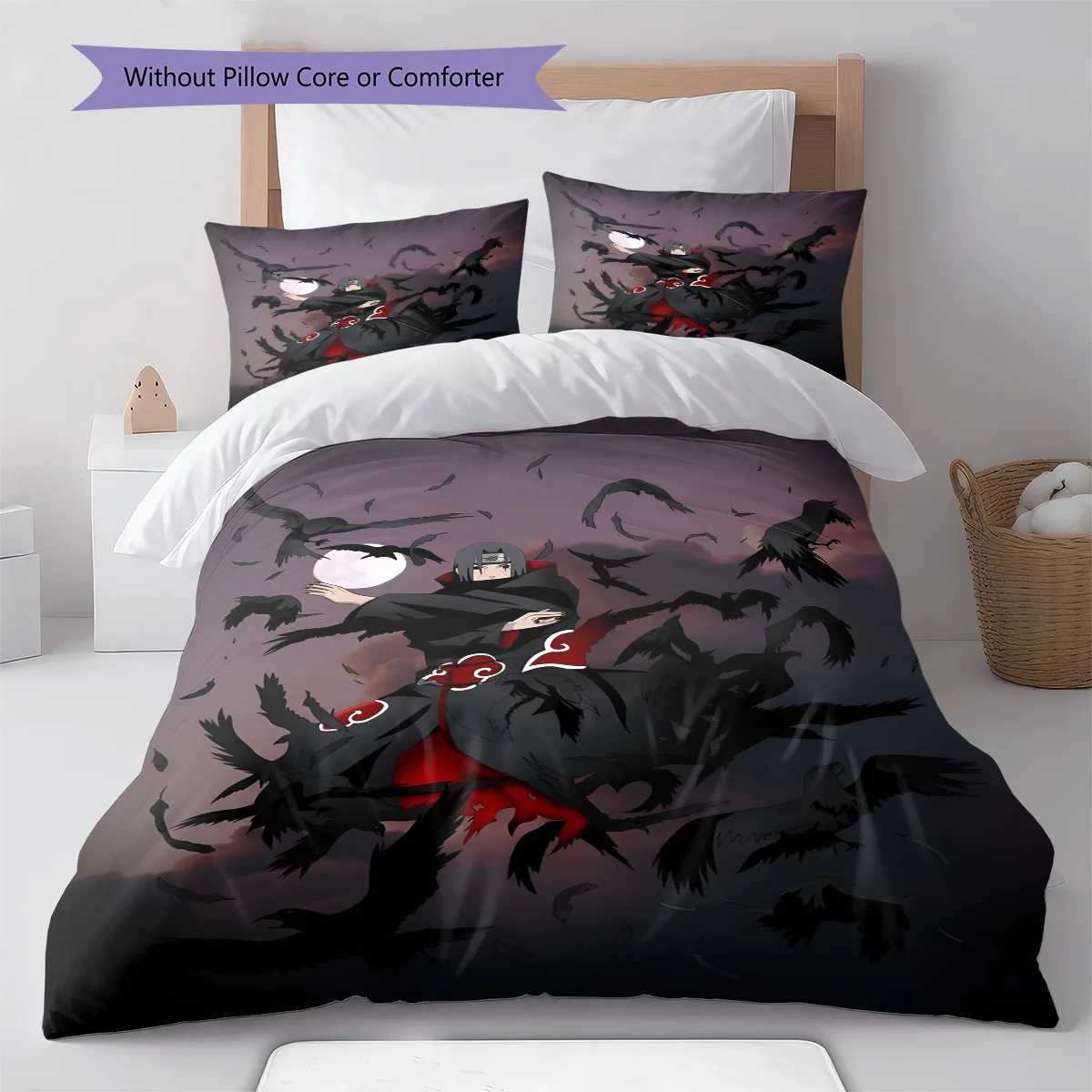 Naruto Magical Glow Front Pose Bedding Set Anime Duvet Cover Polyester Soft Comforter Set -QJY