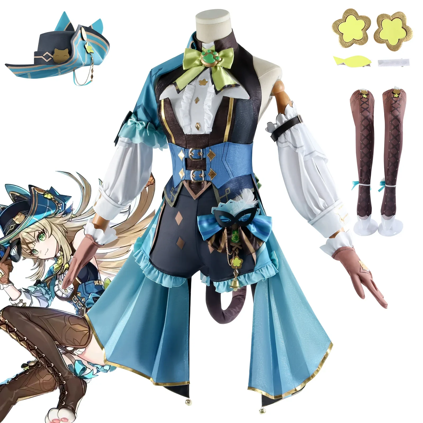 Kirara Cosplay Genshin Impact Phantom in Boots Costume Female Anime Cosplay 2025 Hot Sale