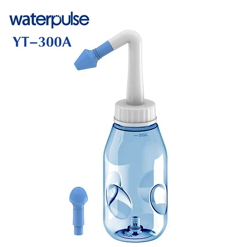 Waterpulse Nasal Wash Bottle Cleaner Sinusite salt rinse Cleans irrigator Moistens Child Adult Avoid Allergic Rhinitis Neti Pot