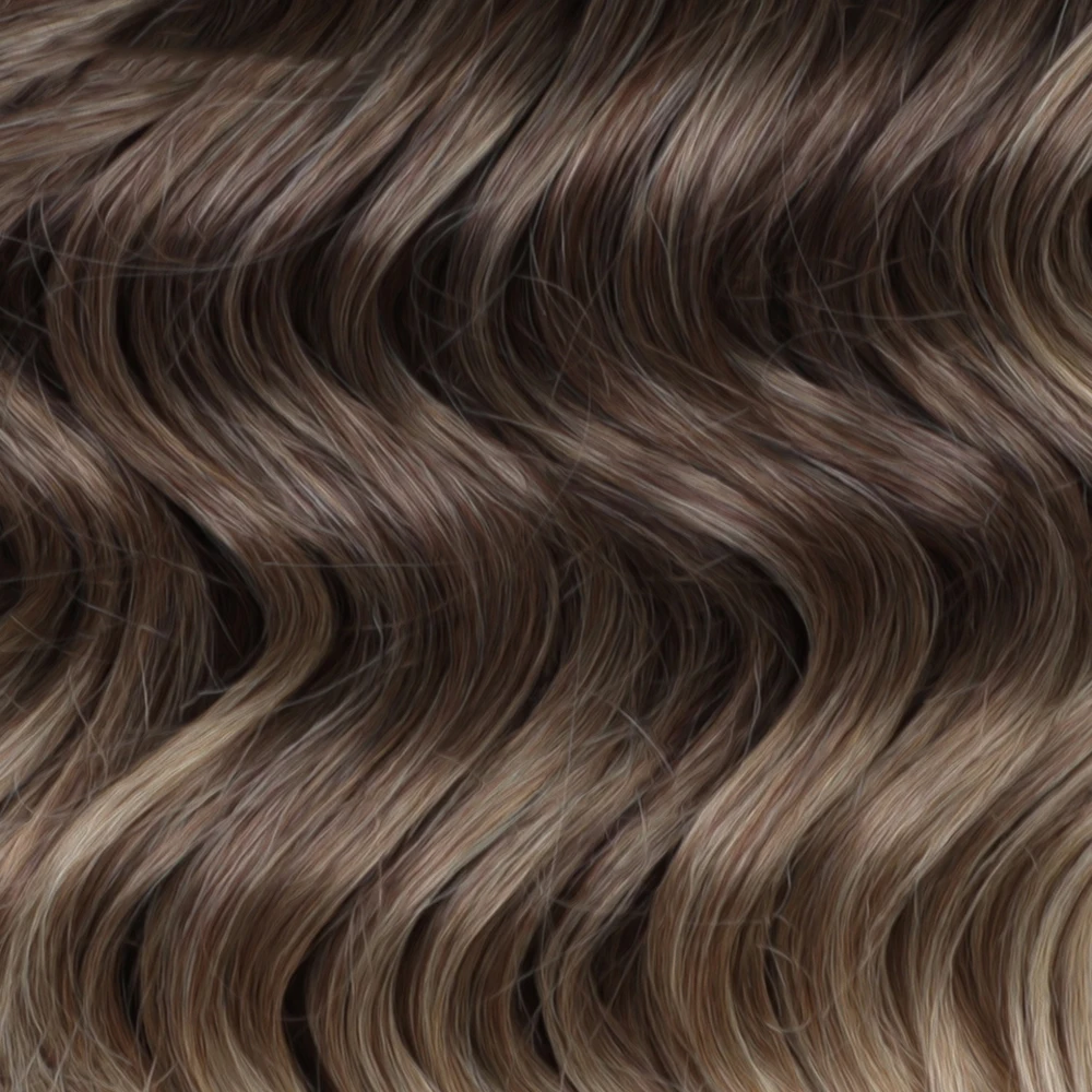 Rambut sambungan kepang sintetis 16 inci Ombre pirang cokelat putih rambut keriting ikal ikal gelombang dalam rambut sambungan kepang gelombang air