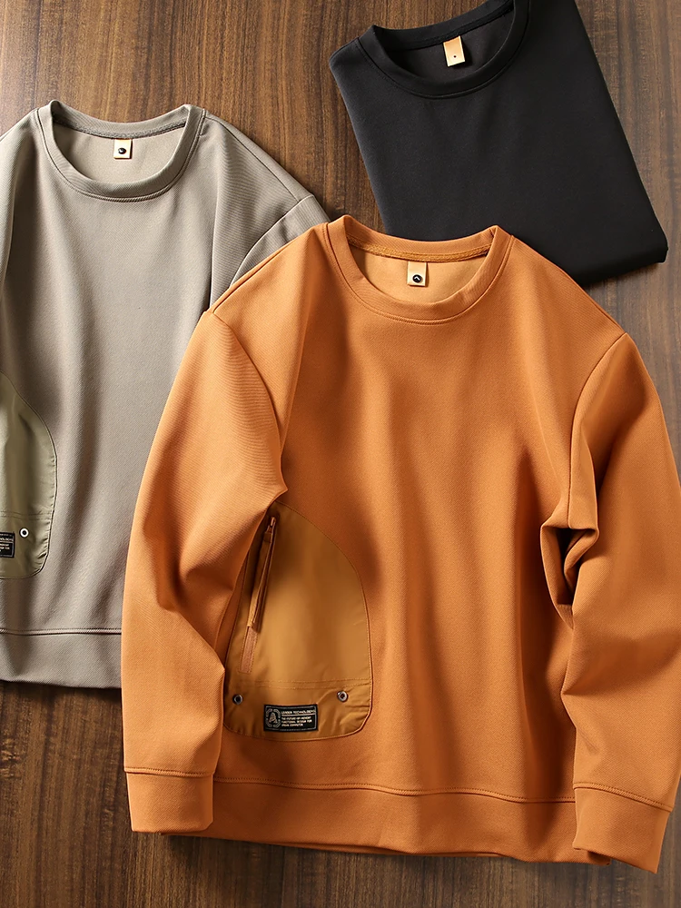 

Американский ретро-свитшот с длинным рукавом и круглым вырезом, свободного кроя, осенняя одежда для мужчин и молодежи