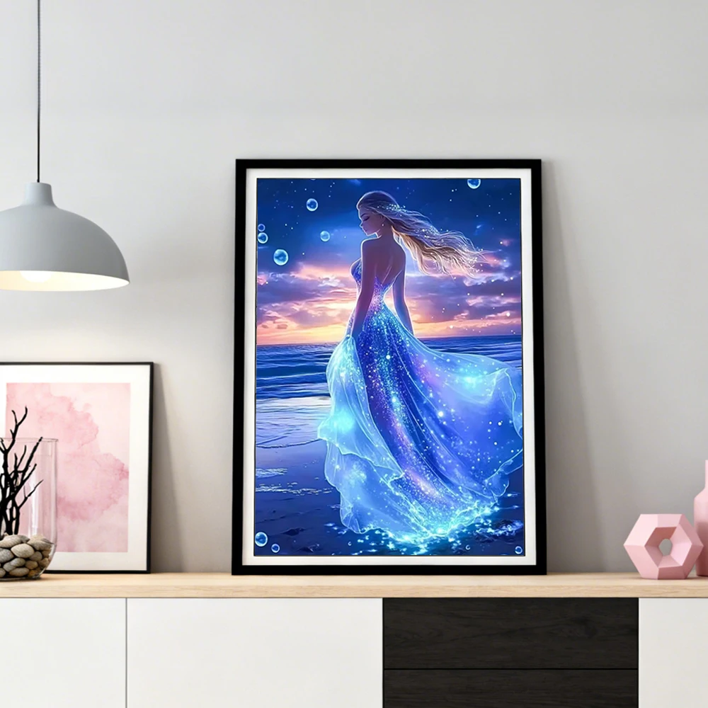 

Алмазная мозаика 5D: Портрет девушки, полный набор квадратных и круглых страз, мозаика из страз, рукоделие, украшение для стен