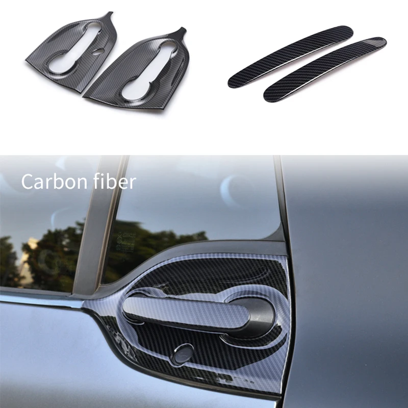 Stainless Steel Car Outer Door Handle Stickers Accessories for Smart 453 Fortwo Anti-Scratch Auto Door Bowl Protective Covers