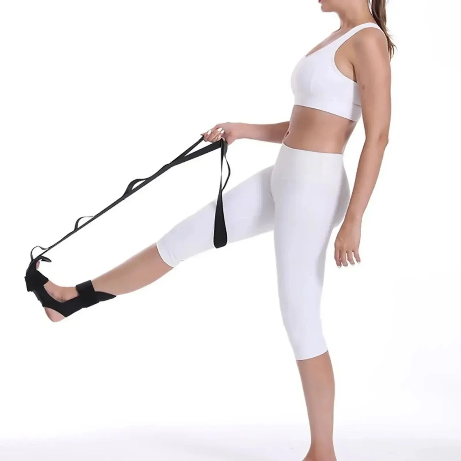Yoga-Bein- und Fußdehnungsband – strapazierfähiges Oxford-Gewebe, ideal für Pilates und Yoga, universelle Verwendung, Dehnhilfe, flexibles Fabri – Detail 3