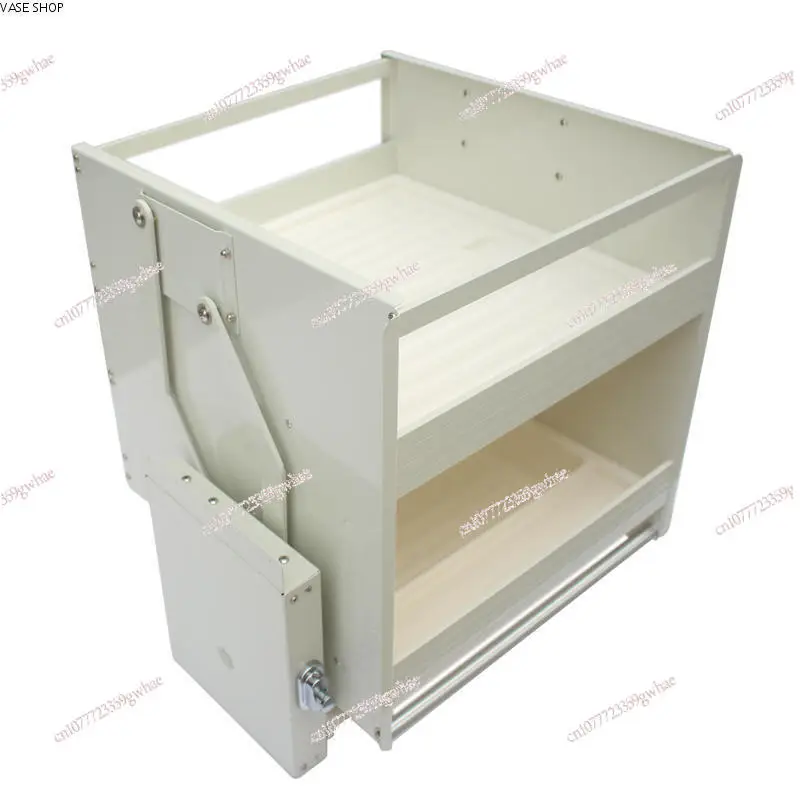 

High-depth cabinet storage, cabinet double-layer damping lift basket lift