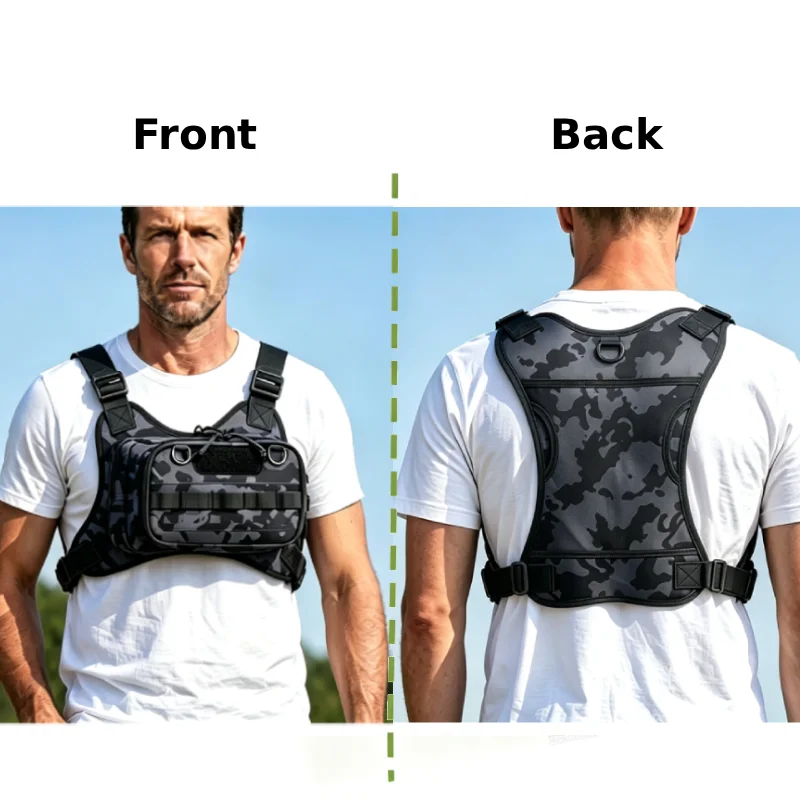 Muntifunctional Vest Backpack Chest Bag Outdoor Climbing Camping Hiking Chest Vest Backpack Sports Cycling Running Vest Bag