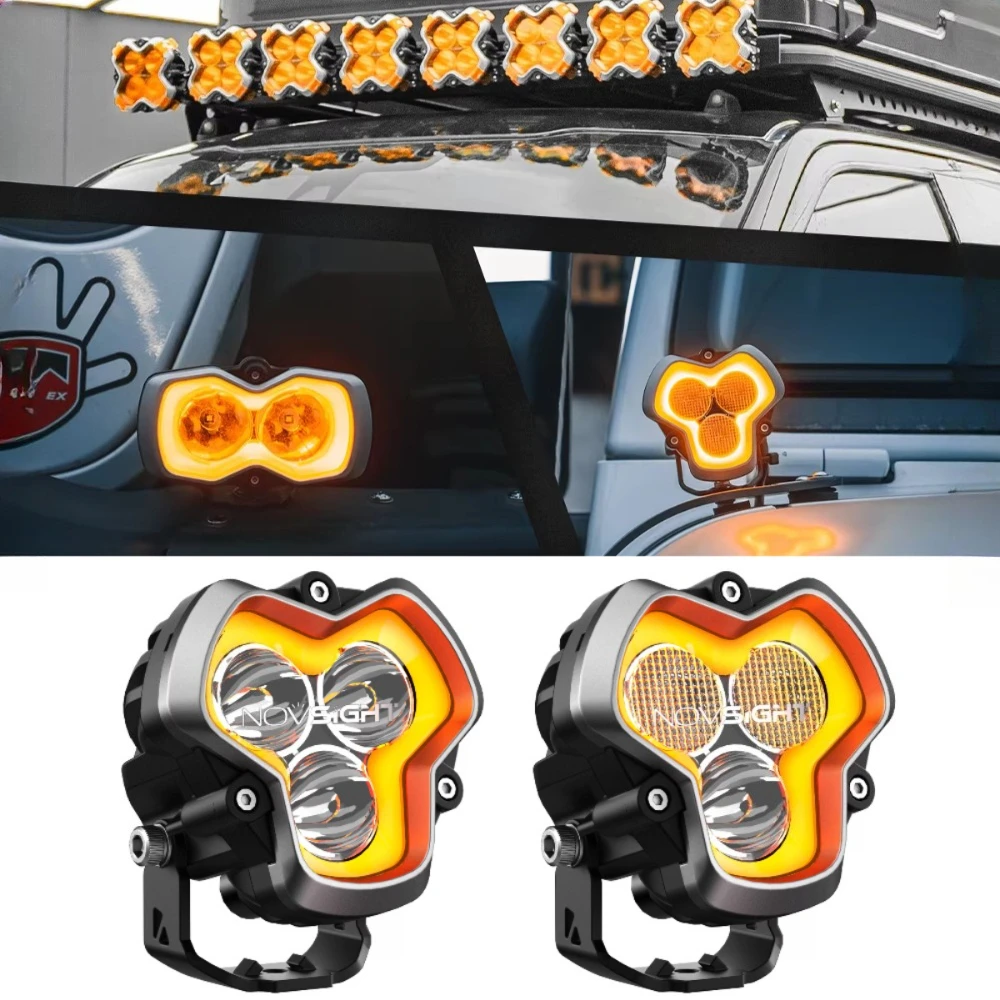 

Halo Series Standard Edition 4x4 Off-road Spotlights for Ford Bronco for Jeep Wrangler for Tank Front Bar A-pillar Roof Lights