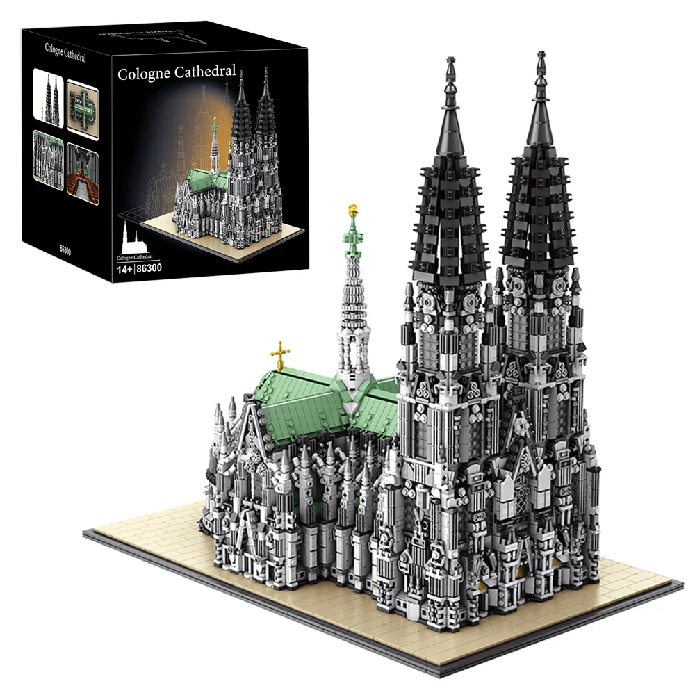 8614PCS Cologne Cathedral Buildings Sets Gothic church Architecture Display Model Bricks Assembly Toys for Adults Christmas Gift