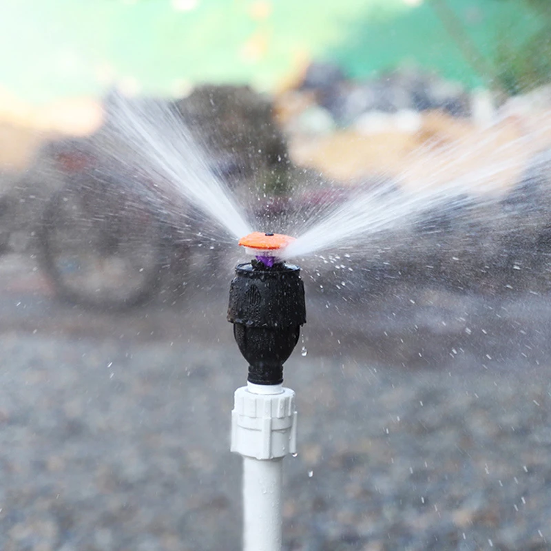 1PC สปริงเกลอร์หัวแบบพกพา 360 องศาอัตโนมัติหมุนชลประทาน Sprinklers สวนสนามหญ้าหมุน Sprinkler กระจัดกระจายหัวฉีด