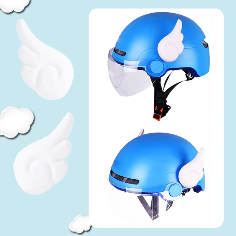 2Pcs/1Pair Removable Helmet Decoration Lovely Angel Devil Wings Stickers Easy to Install Motorcycle Motorbike Cycling Supplies