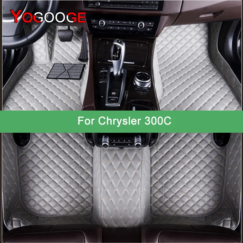 YOGOOGE Custom Car Floor Mats For Chrysler 300C 300 2005-2023 Auto Carpets Foot Coche Accessorie