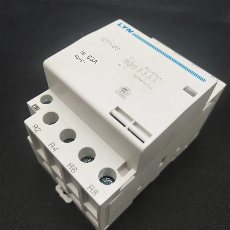 CT1-63 4P 32A 40A 63A 220V 400V~ 50/60HZ Din rail Household ac Modular contactor 4NO 2NO 2NC 4NC