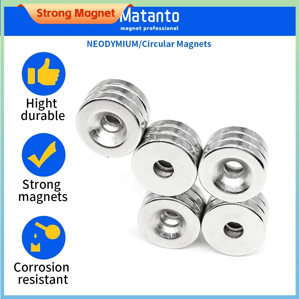 

5/10/15/20/30/50PCS 18x4-5 mm Round Strong Neodymium Magnets 18*4 mm Hole 5mm Countersunk Disc Permanent Magnet 18X4-5mm 18*4-5