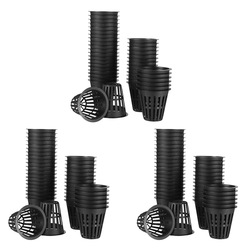 180 Pack 2 Inch Net Cups Slotted Mesh Wide Lip Filter Plant Net Pot Bucket Basket For Hydroponics