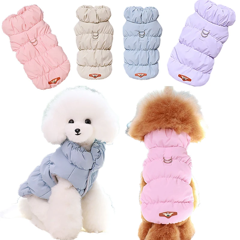 Warm Dog Clothes Vest Soft Cotton Coat Pet Jacket Puppy Chihuahua Poodle Pug Turtleneck Outfit French Bulldog Clothes Cat Coats