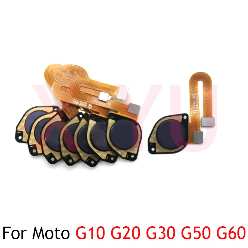 สำหรับ Motorola Moto G10 G20 G30 G50 G60ปุ่มเซ็นเซอร์ลายนิ้วมือกลับ Flex Cable