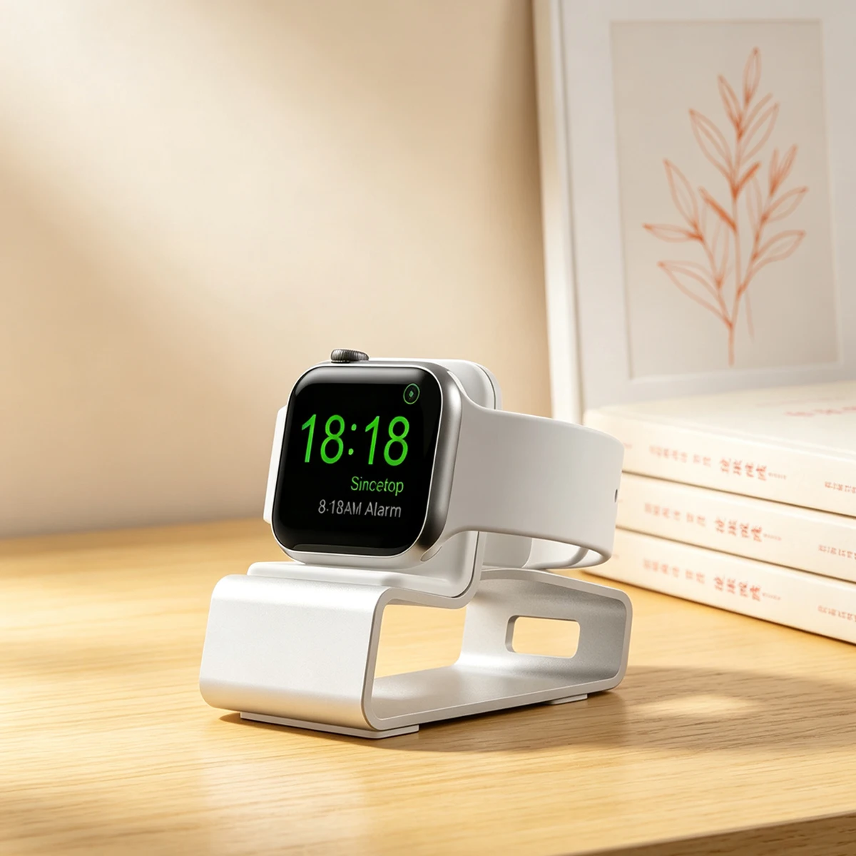 Aluminum Charger Stand for Apple Watch Ultra 1 2/9/8/7/6/5/4/3/2/AirPods Dock Station Silicon Desktop Charging Holder Nightstand view 3