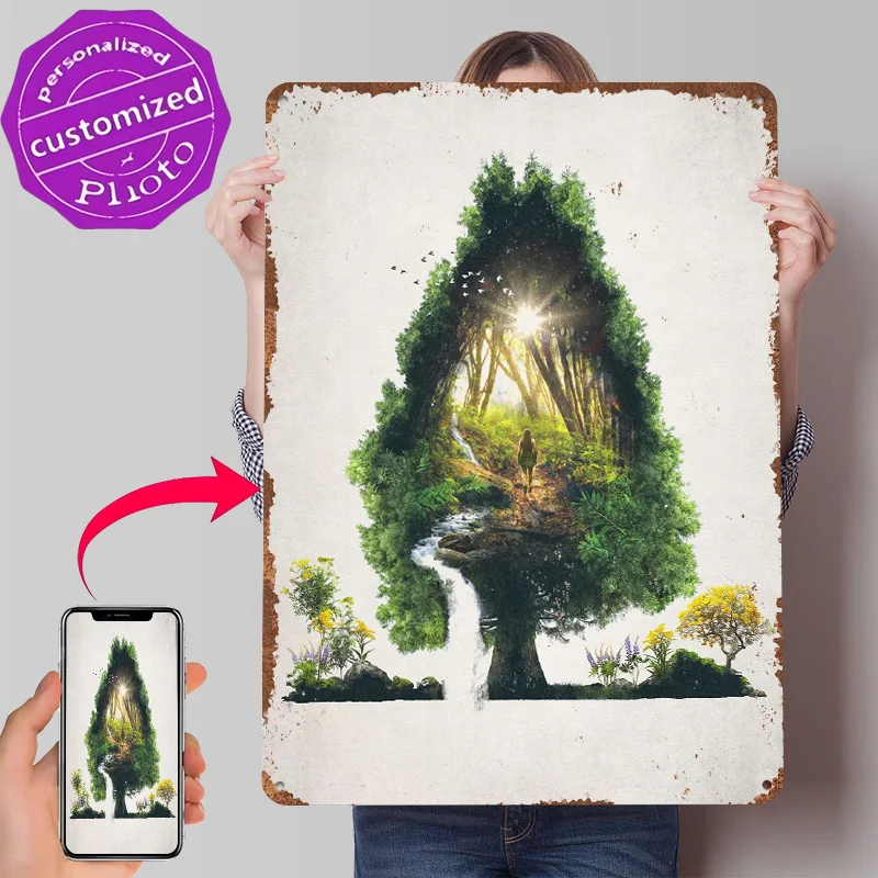 The Road Not Taken Tinplate Poster Customized Wall Art Retro Vintage Metal Signs for Fans Decoration Home Decor Items Wand Deko
