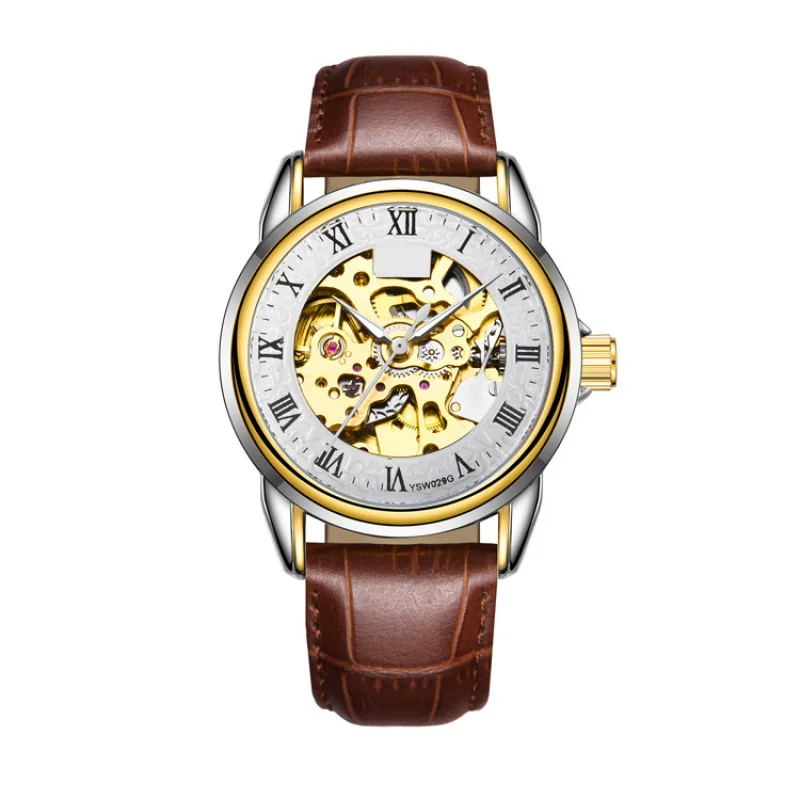 

Top Brand Newest Custom Logo Factory Price Multi-Color Listing Men Quartz Watches with Genuine Leather Band