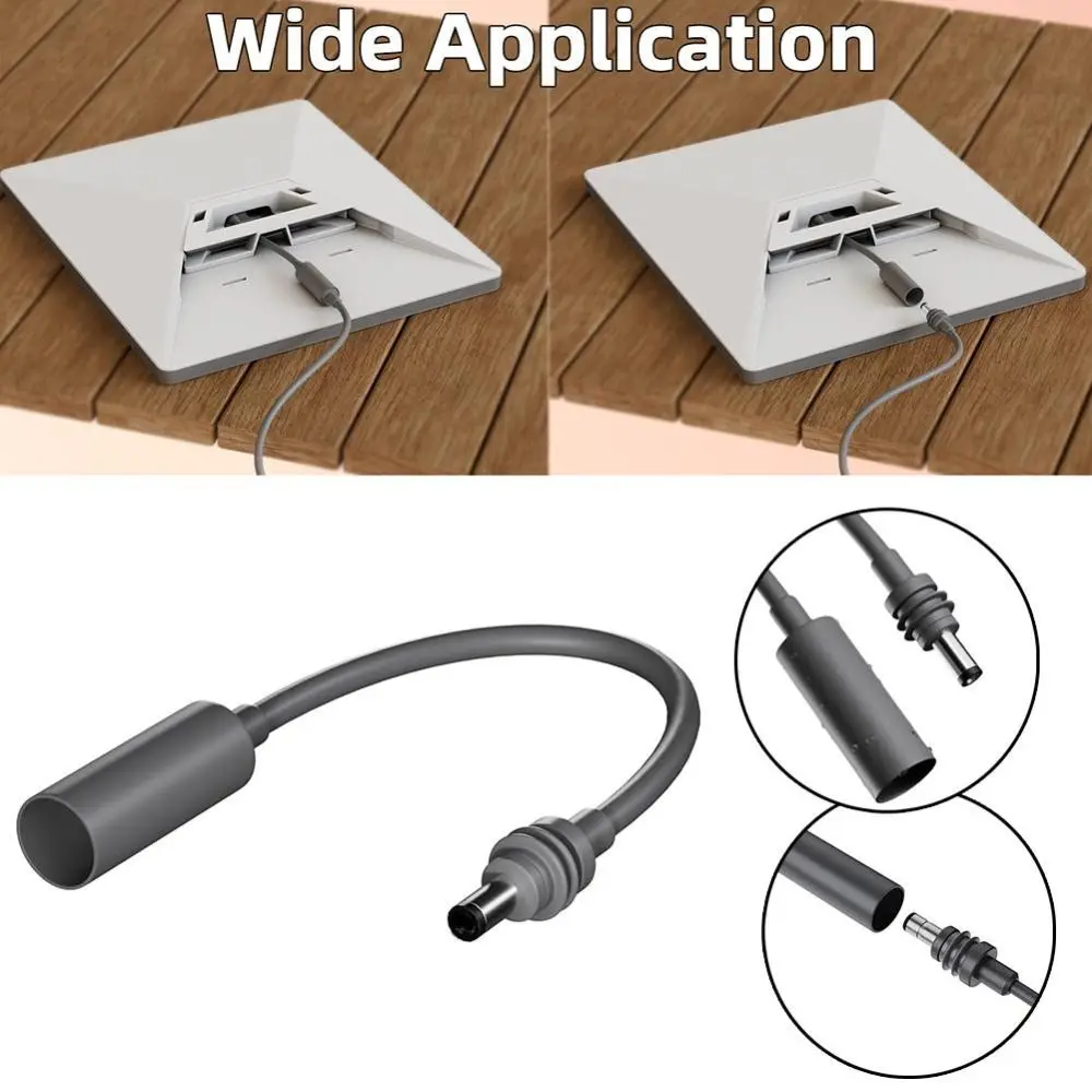 18CM DC5521 Extension Cable Waterproof Max 100W Power Input USB C To DC Extension Cable Replacement Portable for Starlink Mini